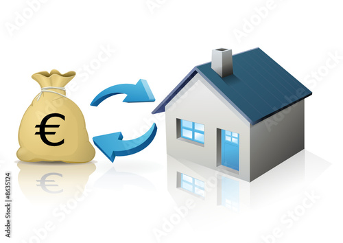 Transaction immobilière (reflet)
