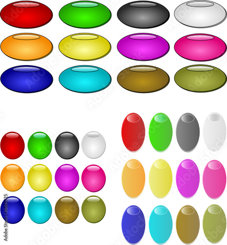 Vector Graphic Many Buttons All Colours