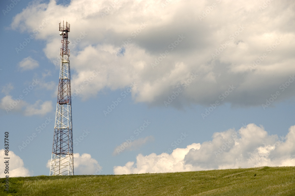 Telecommunication pillar.