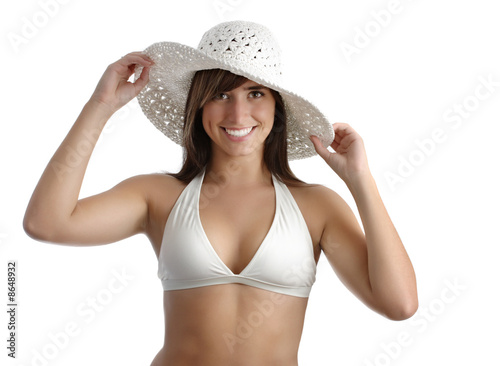 young woman wearing bikini