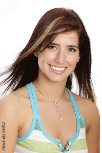 young woman with smile
