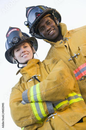 Portrait of firefighters photo