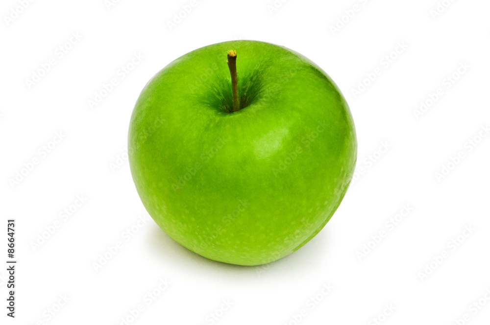 Green apple isolated on the white background
