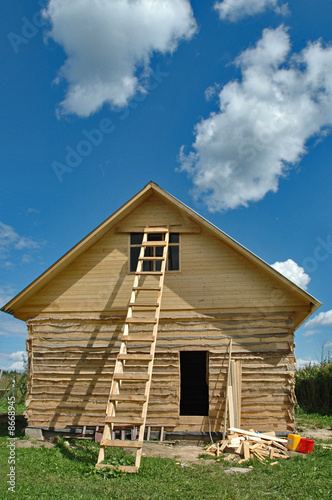 Building of a bathhouse from a bar on a country site