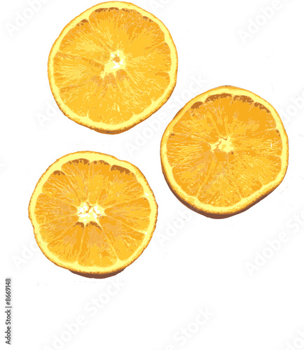 Orangen Scheiben