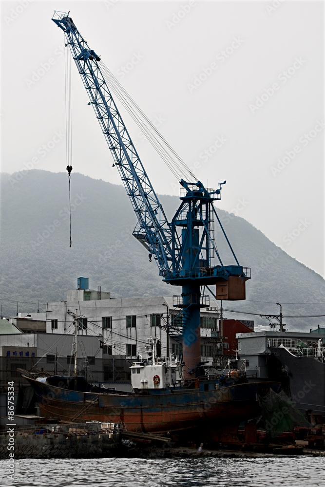 Fototapeta premium Busan Hafen in Südkorea