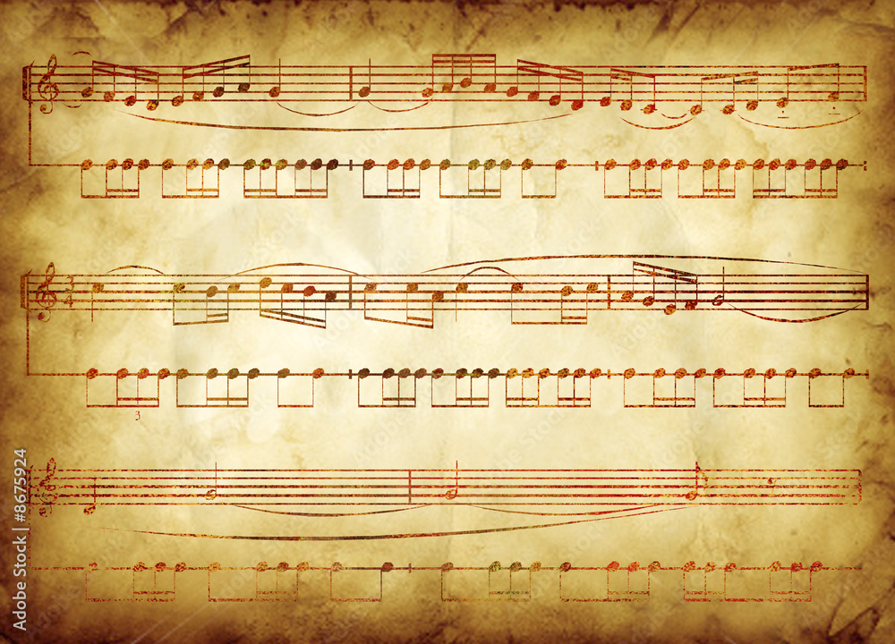old music note background design