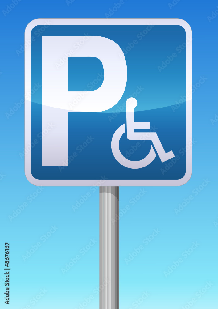 Panneau parking handicapé Panneau parking handicapé