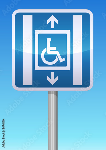 Panneau ascenceur pour handicapés