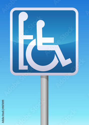 Panneau accompagnateur pour handicapés