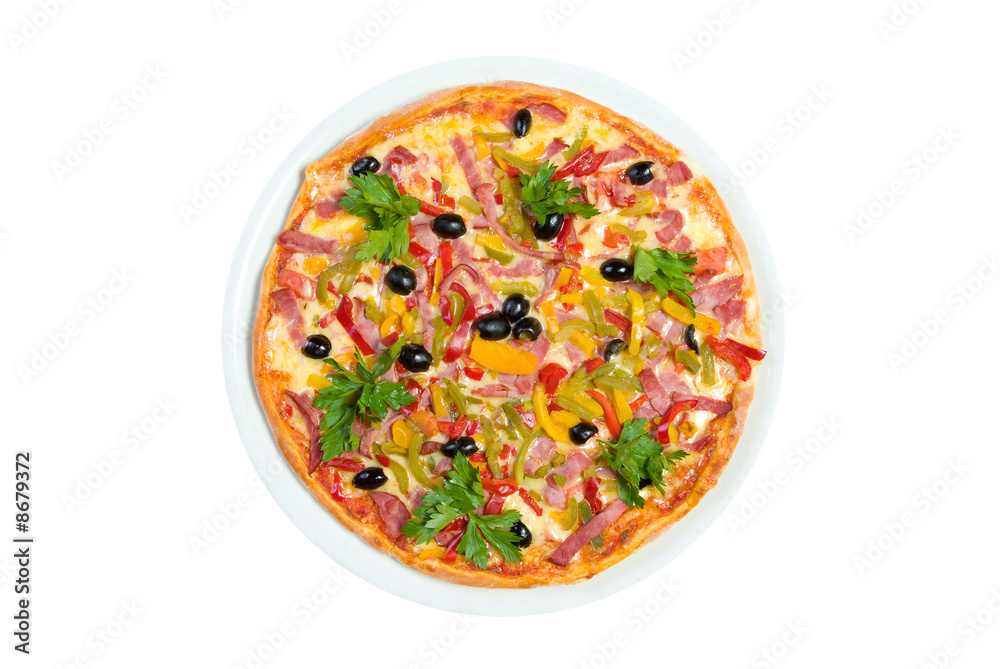 Tasty Italian pizza.Neapolitan,Close-up isolated