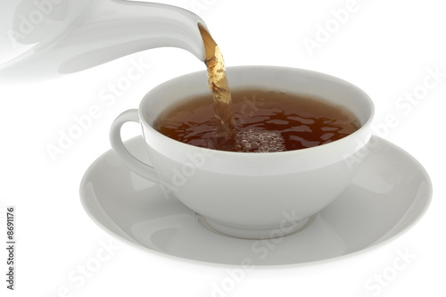 tea series shot on white background