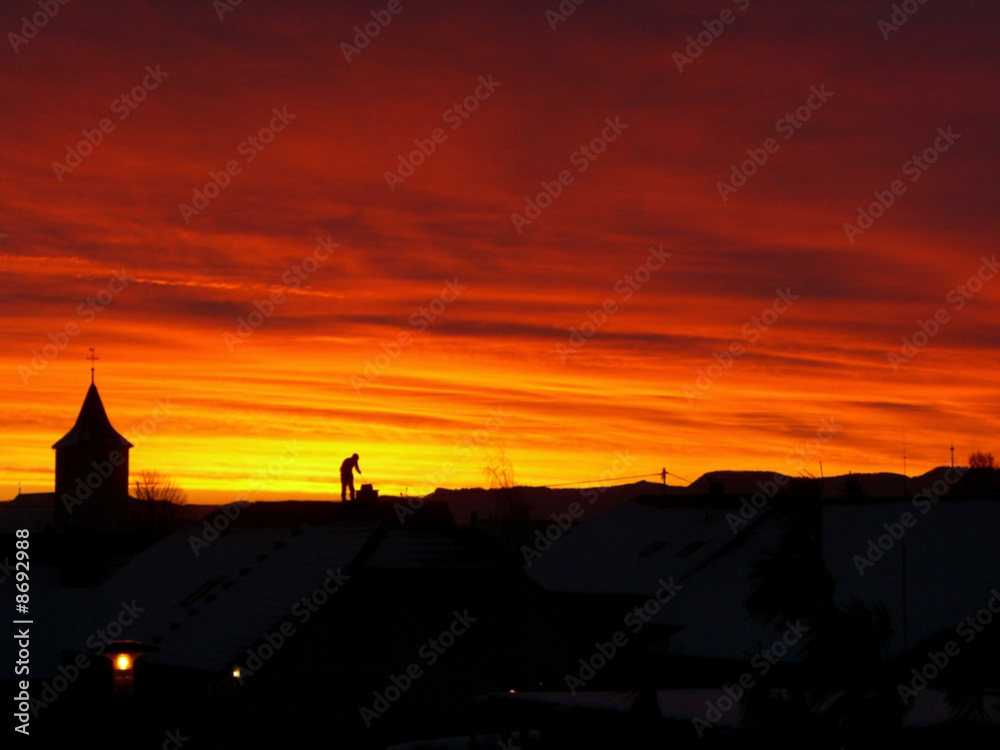 Morgenglück über den Dächern