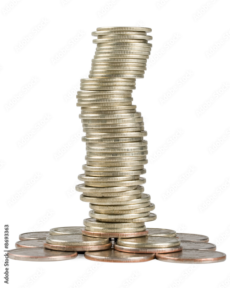 Tower from coins