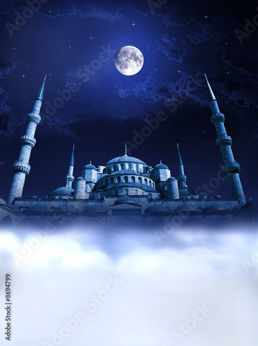 Mosque night paradise photo