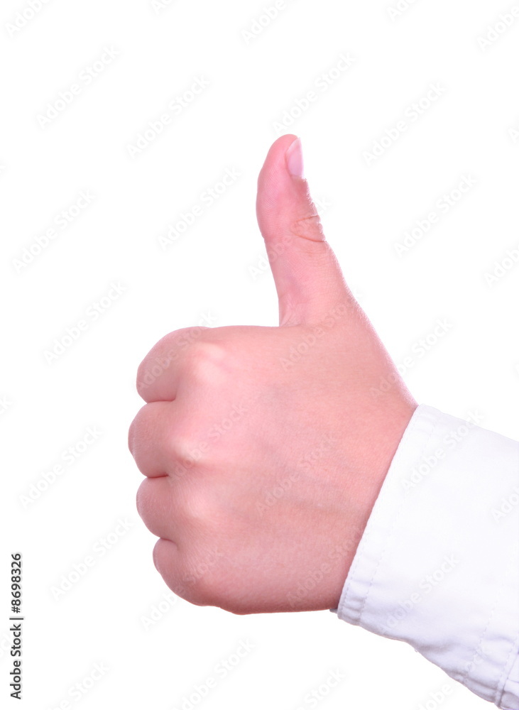 Thumb up gesture close-up Thumb up gesture close-up