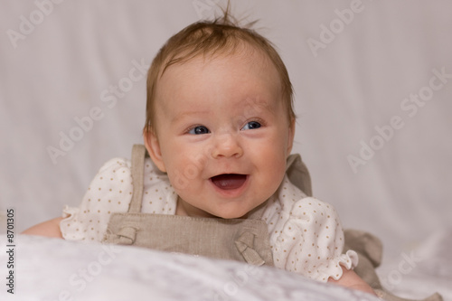 Photography little baby is laughing
