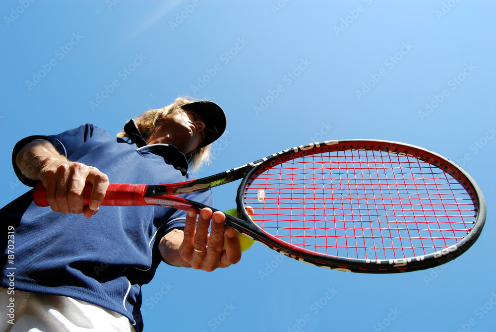 Tennis - Concentration au Service foto de Stock | Adobe Stock