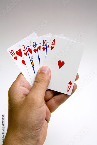 poker winning hand set