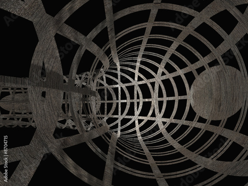 Konstfotografi Techno Grunge Tunnel Cage