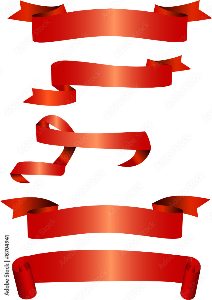 set of red banners set of red banners