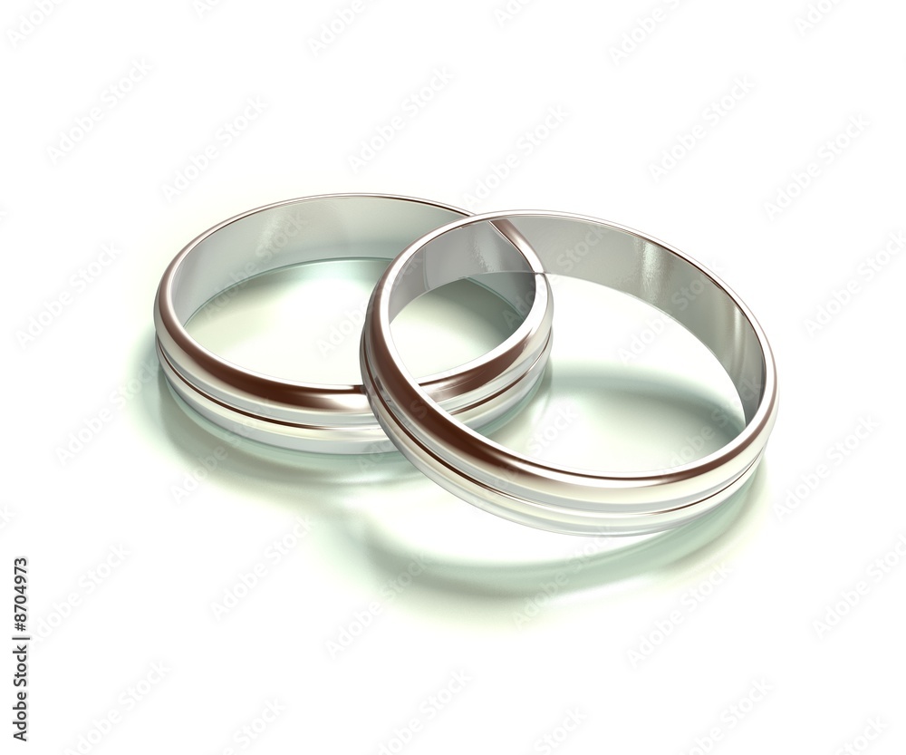 Ringe 08 - Hochzeit - Silber - Überlagert Ringe 08 - Hochzeit - Silber - Überlagert