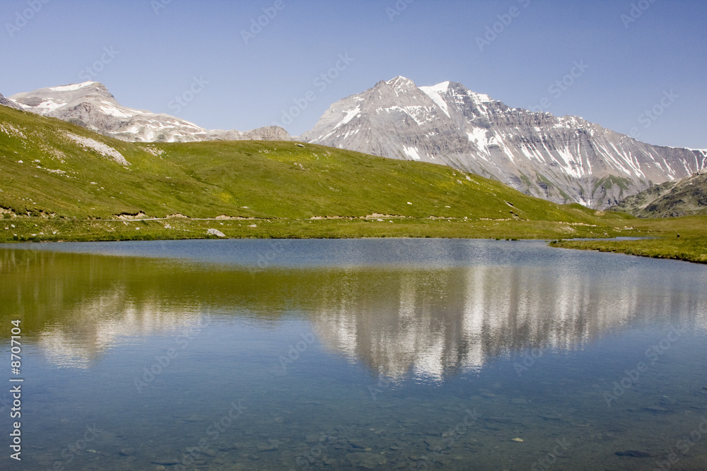 Alpine lake, mirror