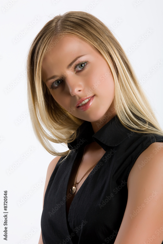 Young Woman In Black Dress Young Woman In Black Dress