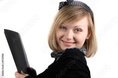 Business girl with folder