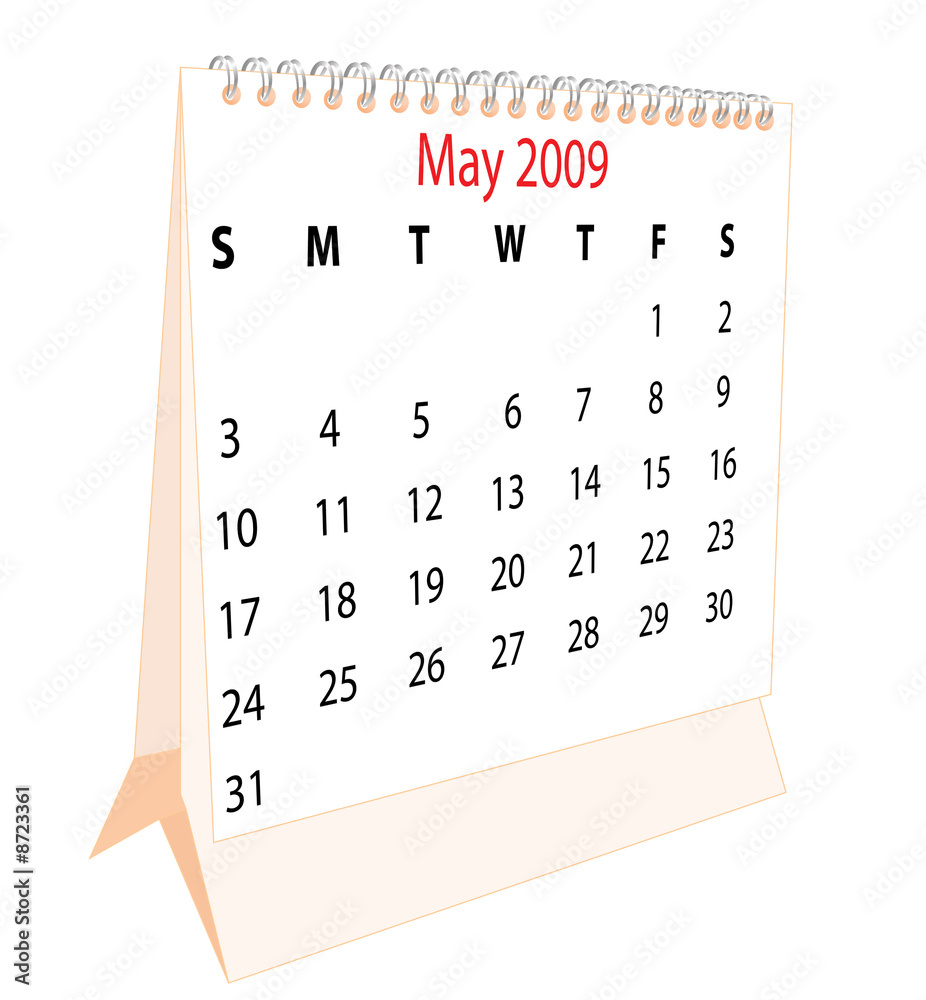 Calendar of a desktop 2009 for May Stock Illustration | Adobe Stock calendar-of-a-desktop-2009-for-may-stock-illustration-adobe-stock