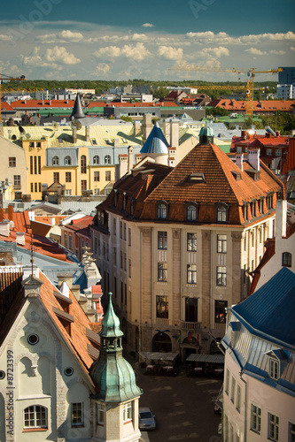 Sight of Tallinn from town hall tower photo
