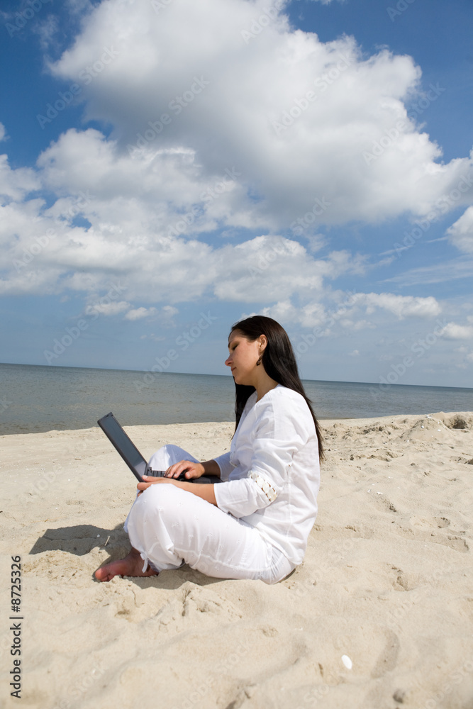 woman with laptop