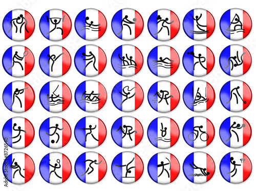 Olimpic summer game simbols france flag