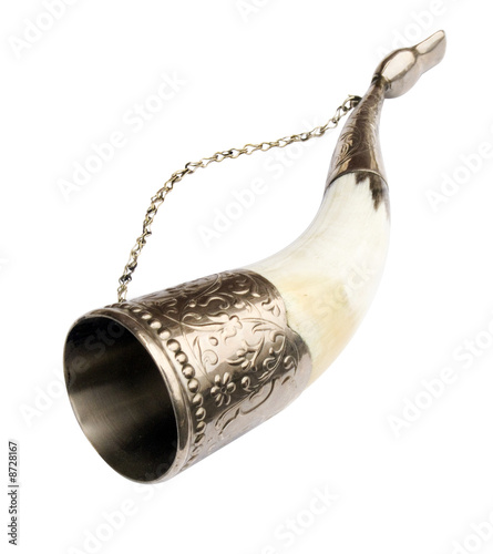 decorative horny vessel for an alcohol in form bird