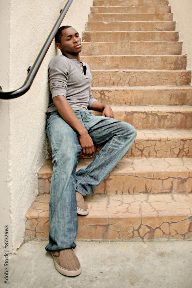 Depressed Young Man Deep in Thought