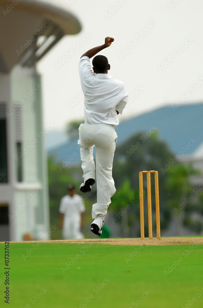 Obraz premium Stock Photo of cricket bowler