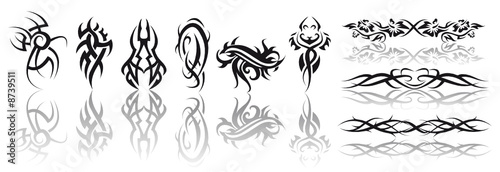 Vector tribal tattoos