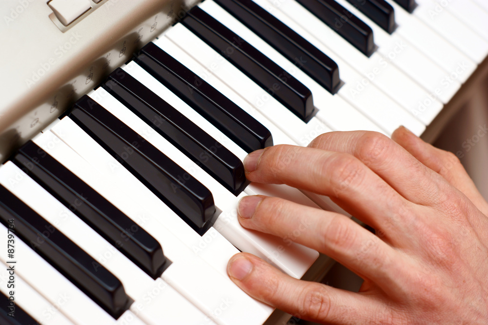 Obraz premium hands and piano player