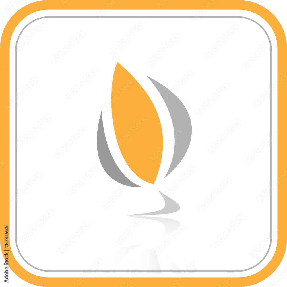 Vector abstract internet icon. Orange set. Simply change.