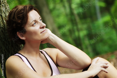 Mature Woman Runner Resting