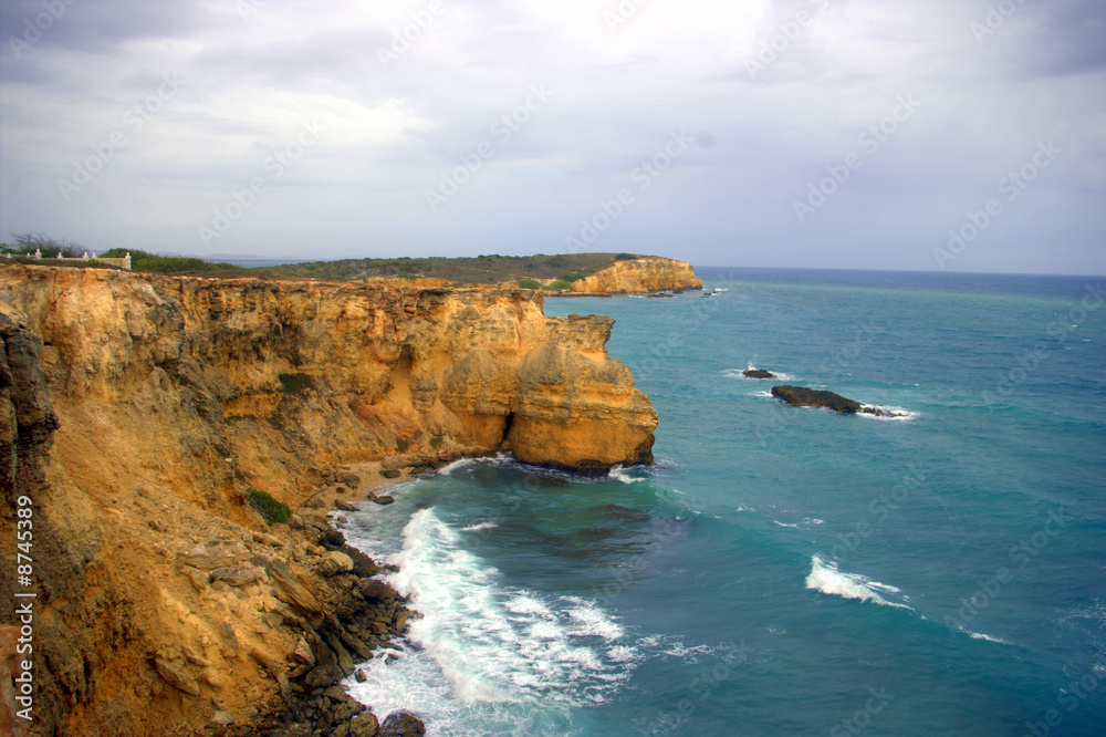 Beautiful view of the cliff in south-east part of Puerto Rico