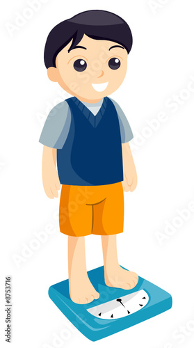 Child measuring weight