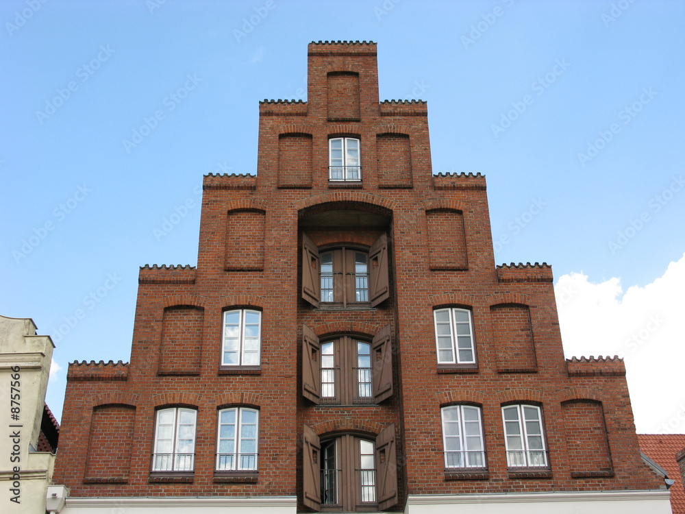 Stufenfassade in der Hansestadt Lübeck
