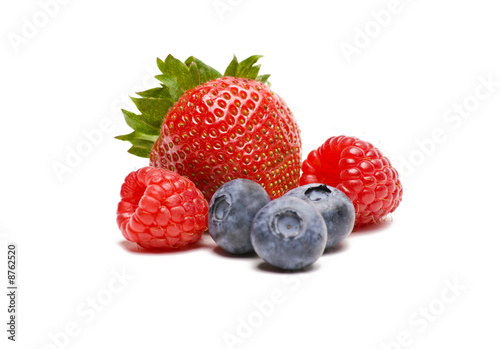 Berries White Background