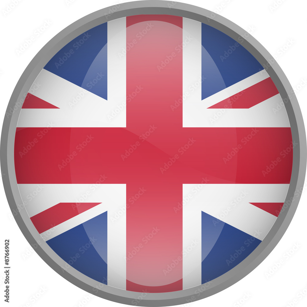Obraz premium UK flag button