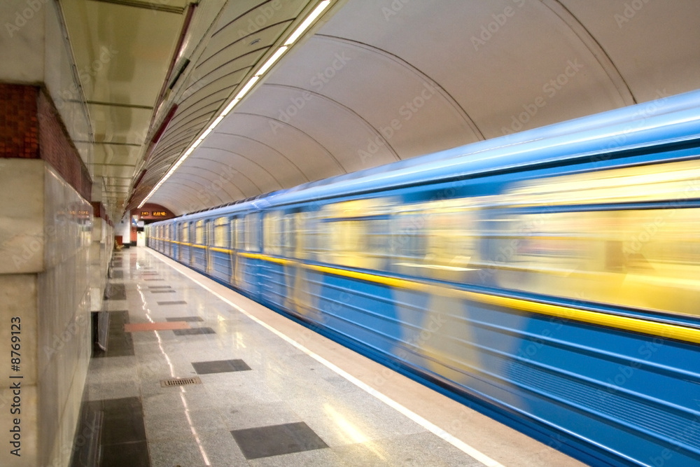 Fast train in subway Fast train in subway