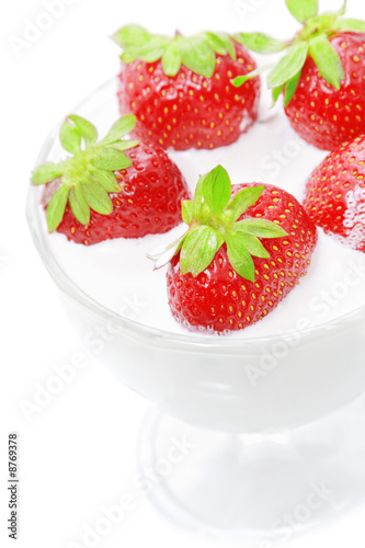 Strawberries and yogurt