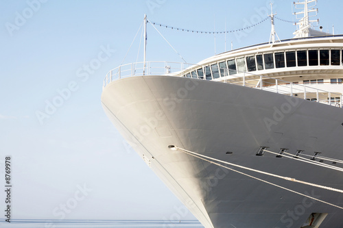 Front view of cruise liner