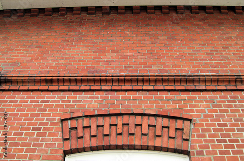 fassade, ziegelstein, klinker