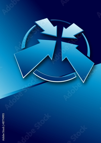 Blue navigation layout